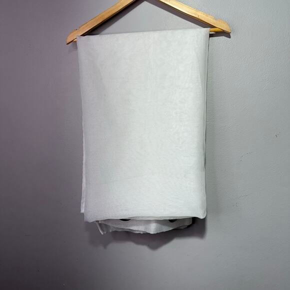 Set of 3 White Sheer Grommet Curtain Panels 52” x 84” Lightweight & Elegant - Picture 2 of 5